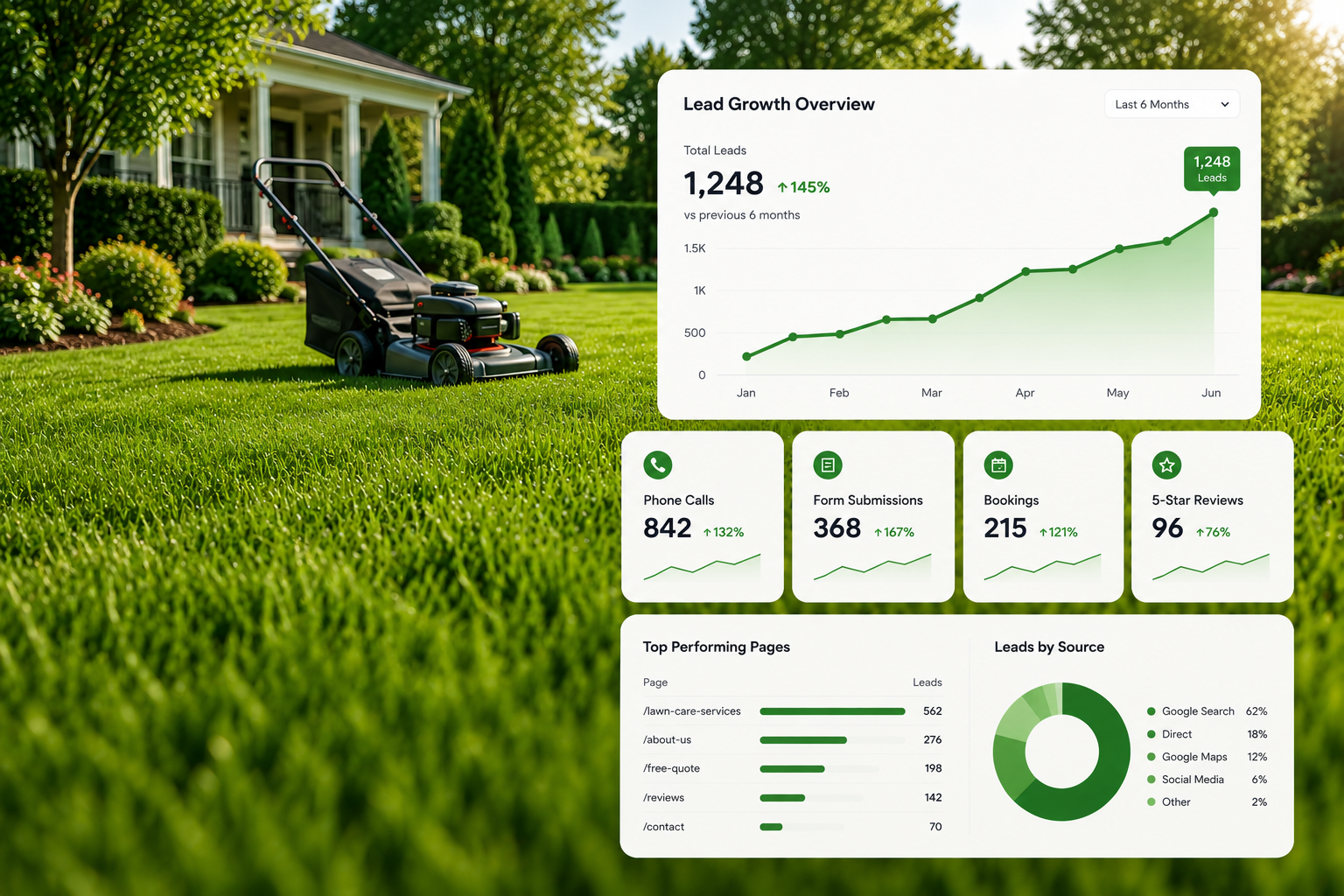 Beautiful striped lawn